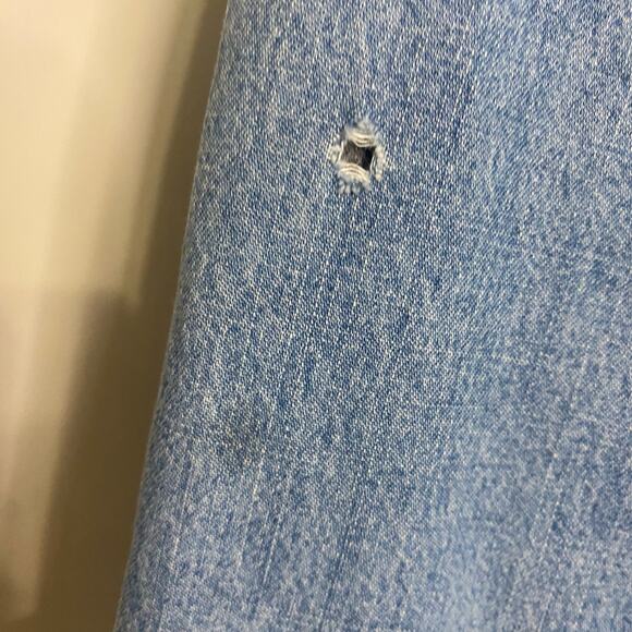 Vintage Arrow Blue Jeans Fleece Lined Chore Jacket Mens Buttons Large Western - Picture 5 of 16